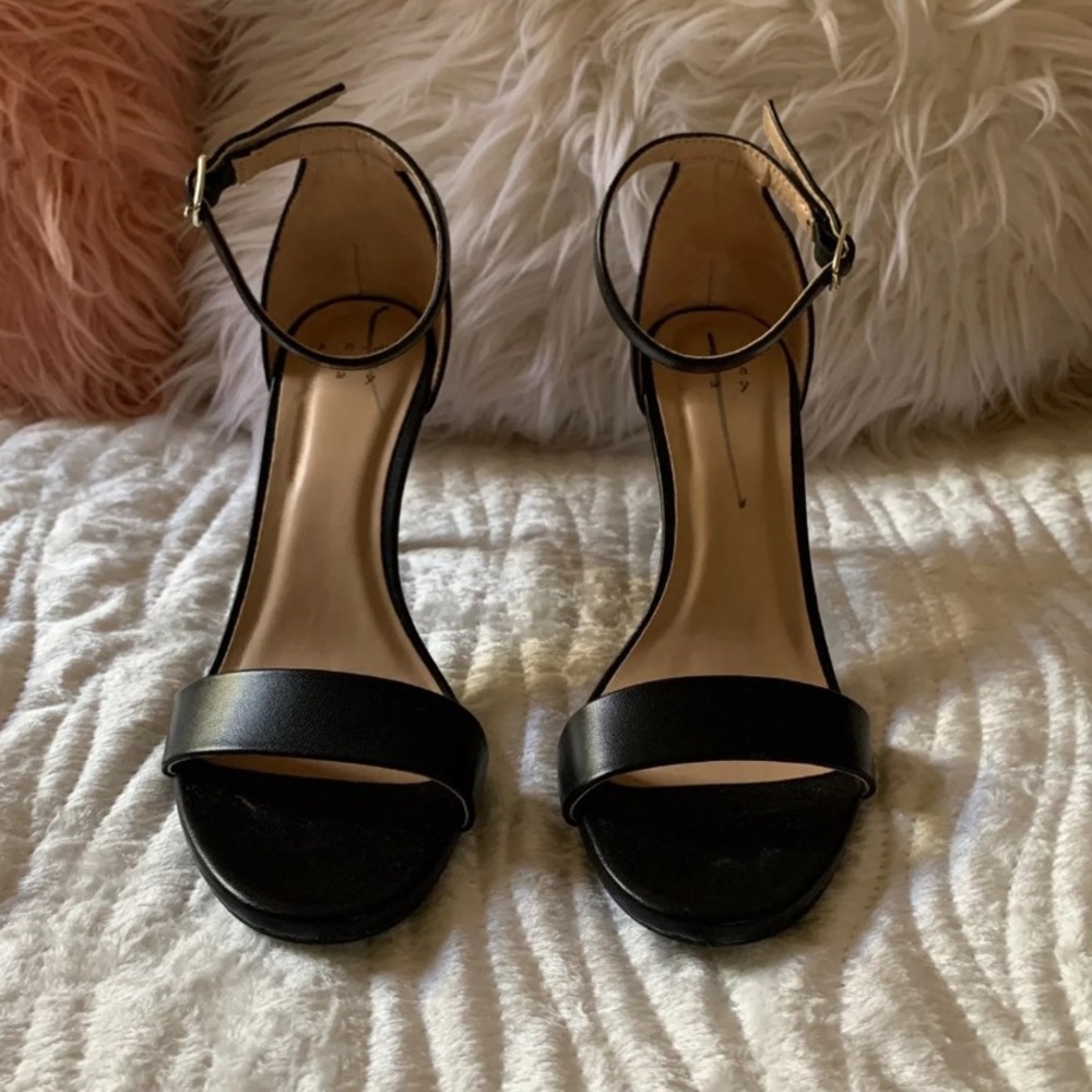 Black target heels